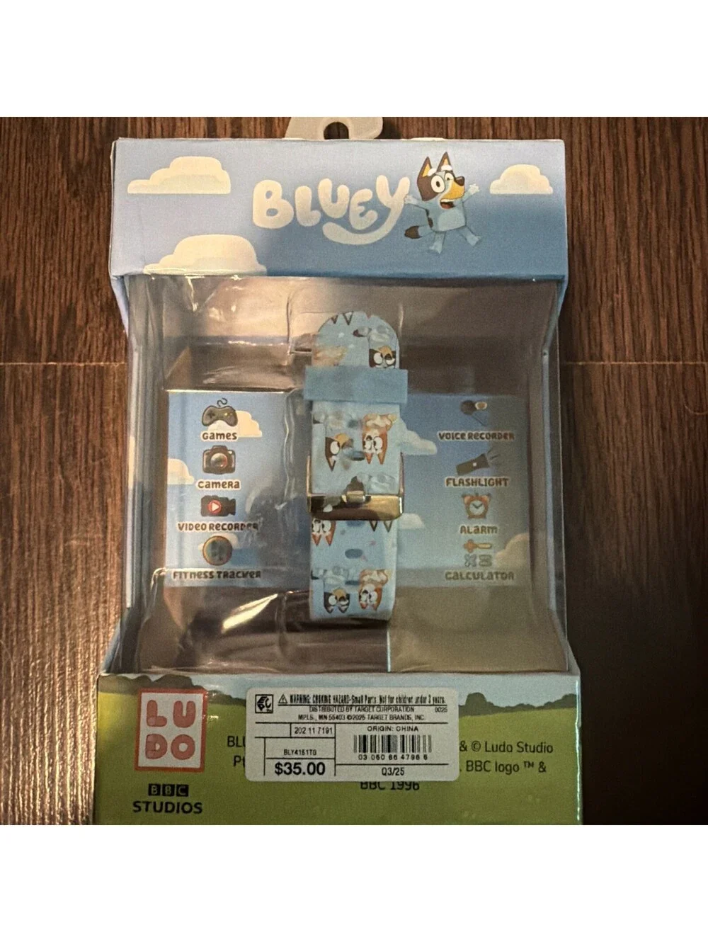 Bluey Touchscreen Kids' Smart Watch w/ Silicone Strap Multifunction & 6 Games